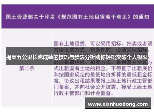 提高五公里长跑成绩的技巧与步法分析助你轻松突破个人极限